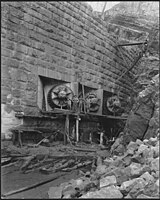 Roosevelt Dam Balanced valves at mouth of north tunnel
